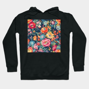 Bright and Colorful Floral, Happy Cheerful Floral, Hoodie